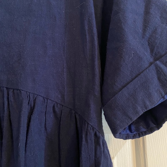 Babydoll Navy Blue Dress - Picture 3 of 4